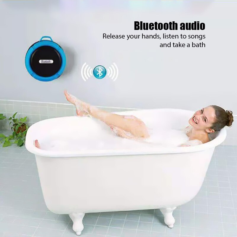 Loa Bluetooth Không Dây Mini Chống Thấm Nước Cho Điện Thoại Di Động C6- - Hỗ Trợ Khe Cắm Thẻ Nhớ - USB