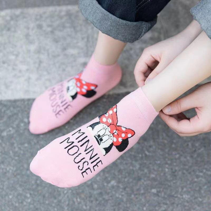 Đôi tất ngắn in hình nhân vật hoạt hình disney xinh xắn dành cho nam và nữ