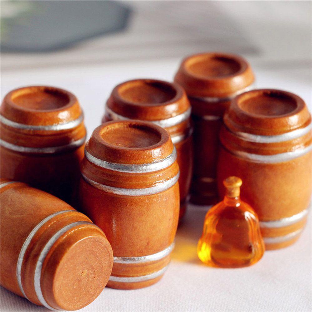 RAINBOW Thùng Gỗ Đựng Rượu Mini Tỉ Lệ 1: 12 Trang Trí Nhà Búp Bê