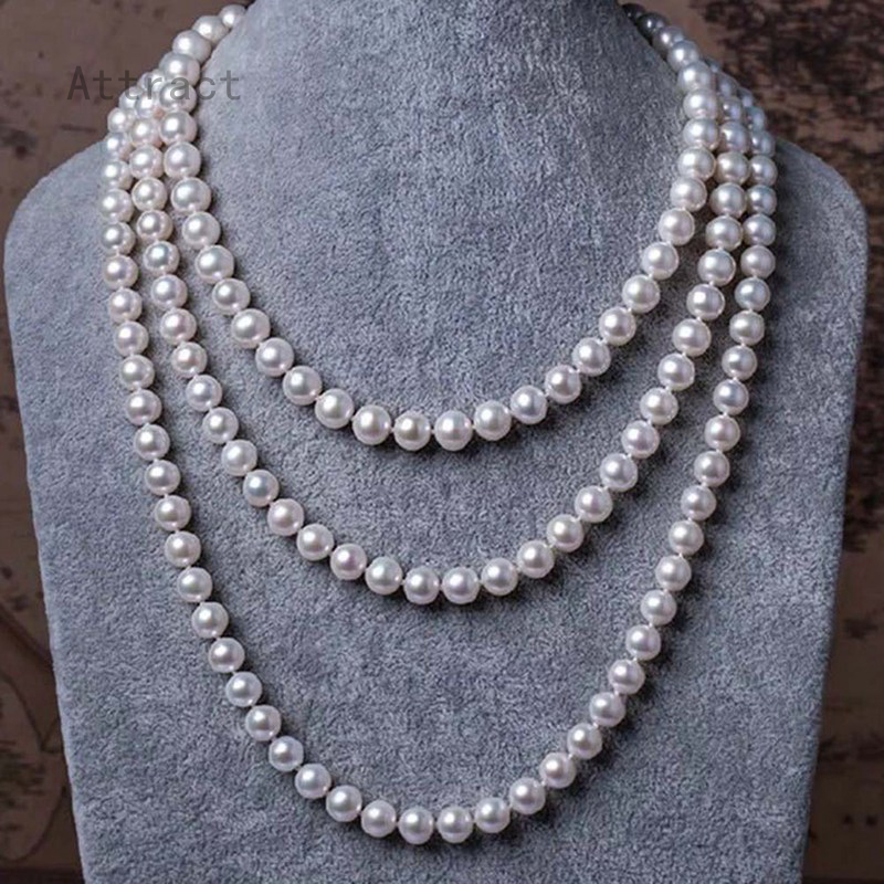 Dây chuyền xỏ ngọc trai nhân tạo phong cách Âu Mỹ sang trọng