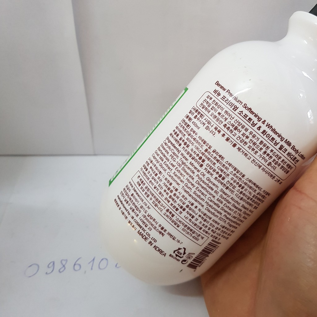 Sữa Dưỡng Thể Trắng Da Benew 450ml