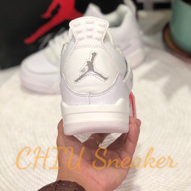 Giày thể thao nam nữ Jordan 4 retro Full trắng tăng chiều cao cao cấp giày Sneaker Air Jordan 4 nam
