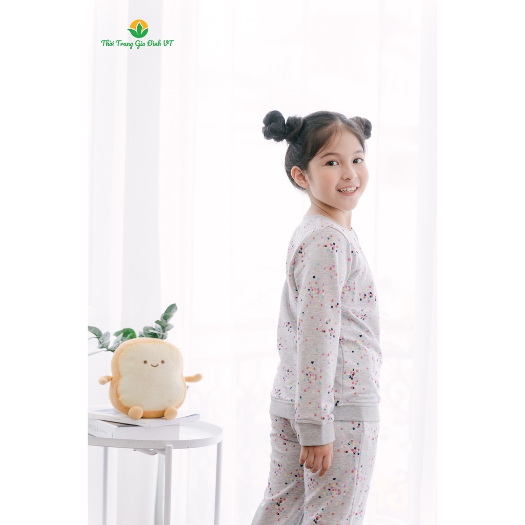 Bộ cotton mặc nhà quần áo dài bé gái B70.2016 - Thời trang gia đình VT