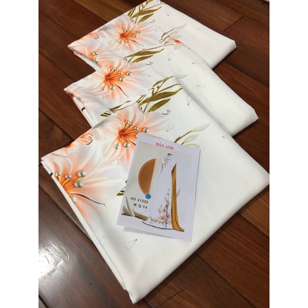 Vải áo dài hoa nhí 00073