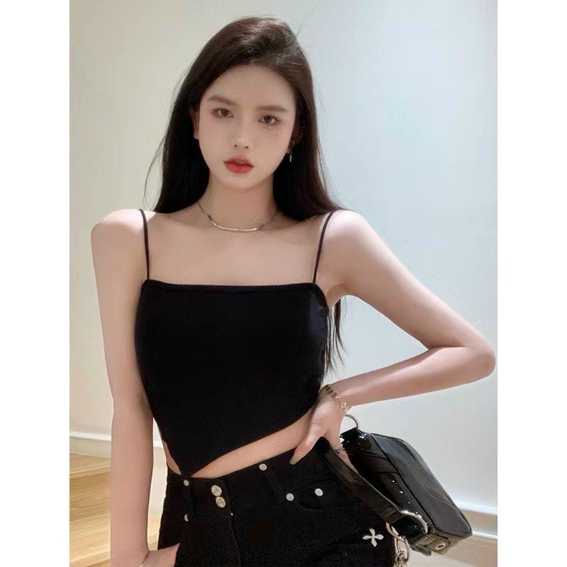 Áo 2 dây vạt yếm chất cotton đẹp kèm đệm ngực siêu sexy