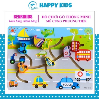 Đồ Chơi Gỗ Bảng Mê Cung Tìm Đường Chủ Đề PTGT, Động Vật, Hoa Quả, Côn Trùng, Số Đếm An Toàn Cho Bé HAPPY KIDS247