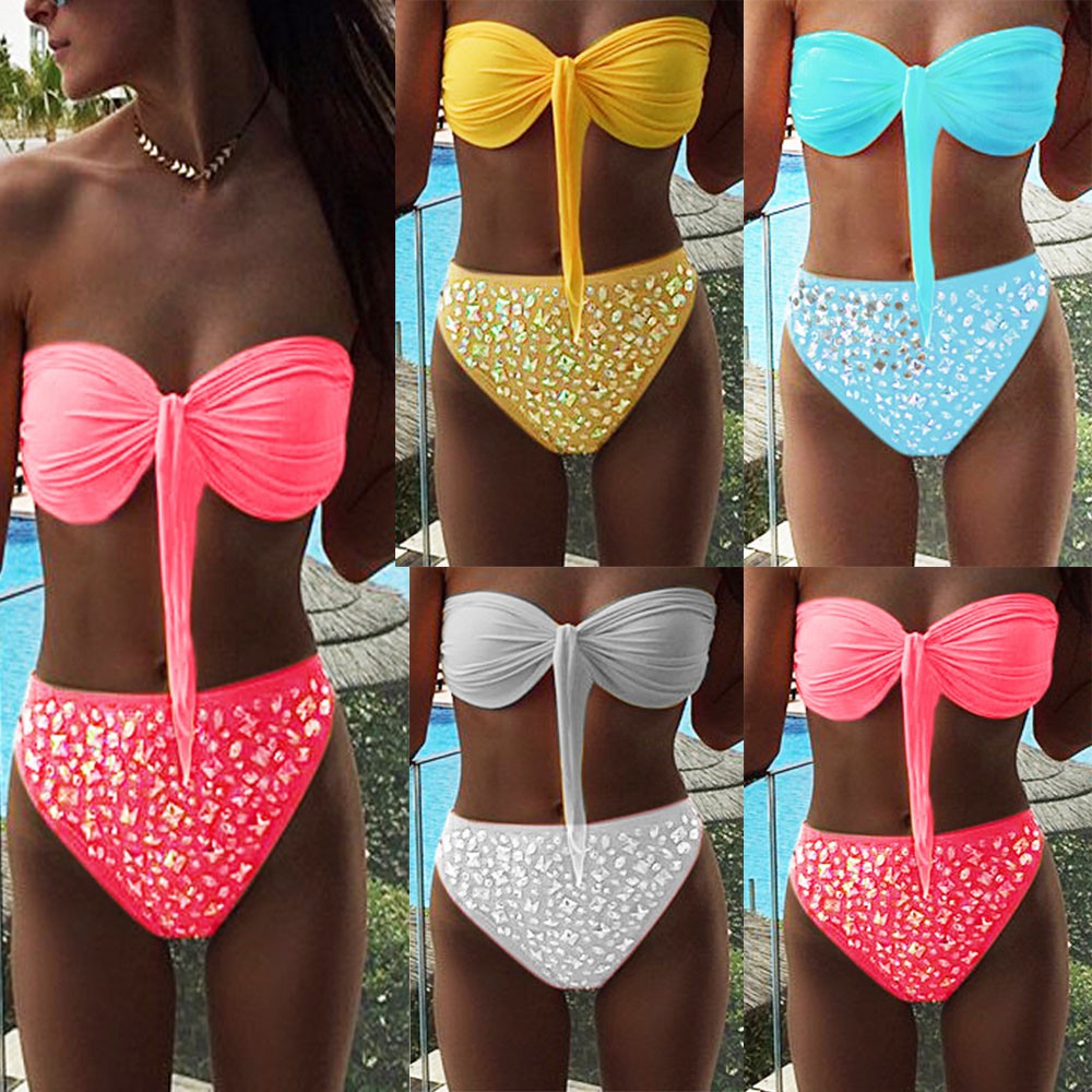 Bikini nâng ngực kim sa lấp lánh