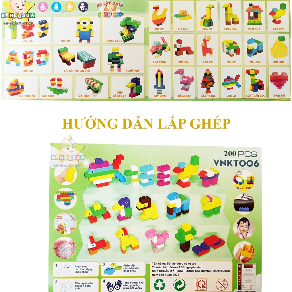 Đồ chơi xếp hình Bộ ghép hình cân cho bé sản xuất từ nhựa nguyên sinh ABS loại 1 - Trong lượng 1Kg