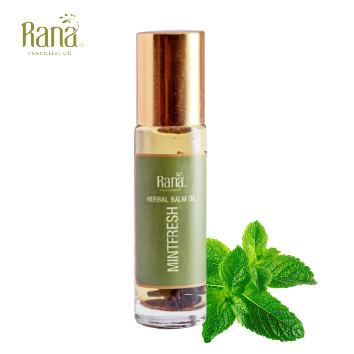 Dầu Lăn Thảo Dược BẠC HÀ Menthol 10ml RANA Dầu Lăn Thảo Mộc Nhân Sâm LÀM ẤM CƠ THỂ, PHÒNG NHIỄM KHUẨN, CHỐNG SAY TÀU XE