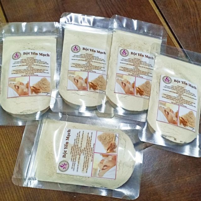 100g bột yến mạch nguyên chất handmade đắp mặt trắng da