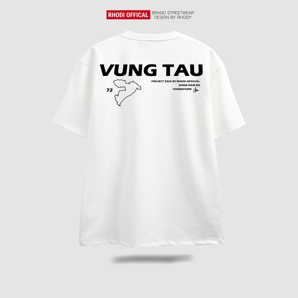 Áo thun local brand RHODI phông cổ tròn tay lỡ unisex nam nữ thế hệ genz Text Vũng Tàu