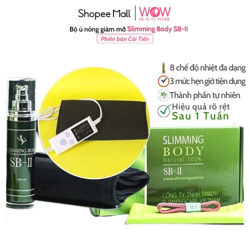 [Yêu Thích] Đai Nịt Bụng Giảm Mỡ Ủ Nóng Slimming Body SB2 Full Bộ Kèm Tinh Dầu Giảm Mỡ Bụng Đánh Bay Mỡ Thừa