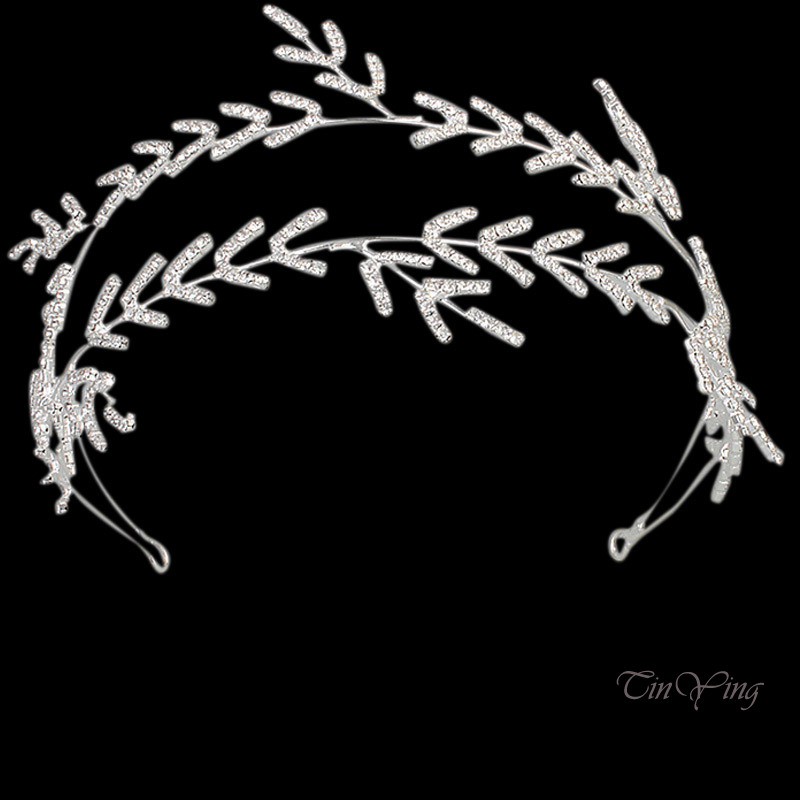 GETNOIVAS Băng đô hợp kim đính đá lấp lánh xinh xắn điệu đà cho cô dâu