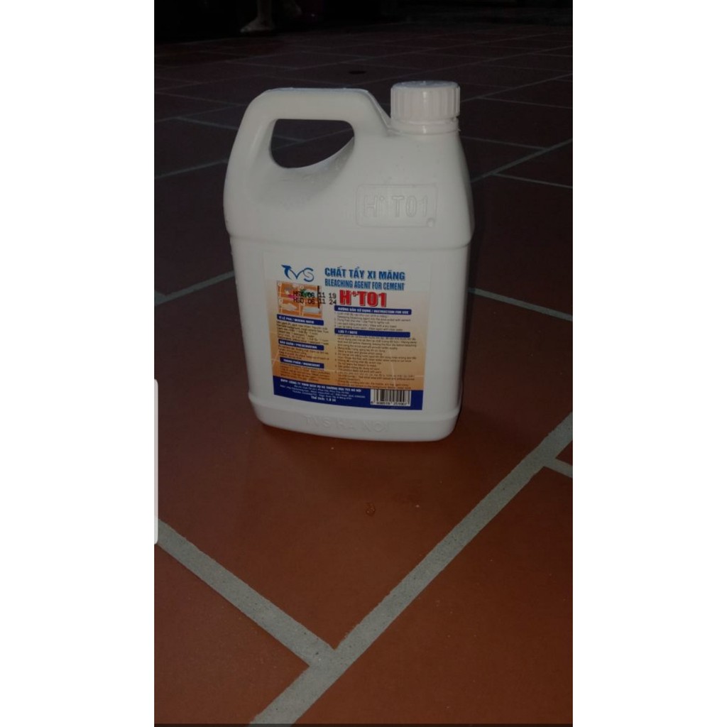 Chất tẩy xi măng HT01  ,tẩy trắng ron gạch,Tẩy mốc xi măng trên gạch và đá, tặng ngay  pad chà