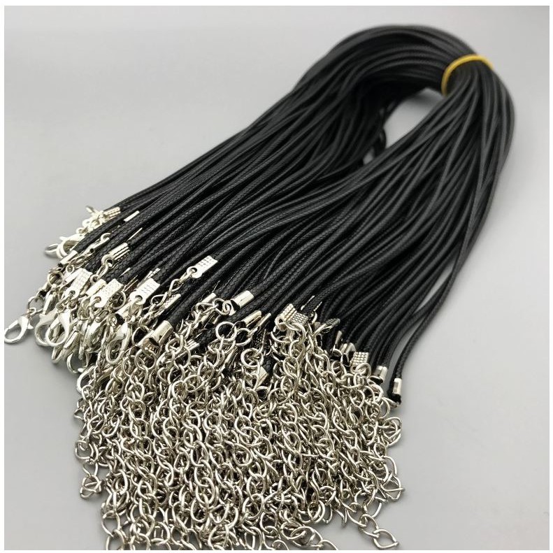 1-5 vòng cổ dây chuyền sáp da trơn size 1.5mm