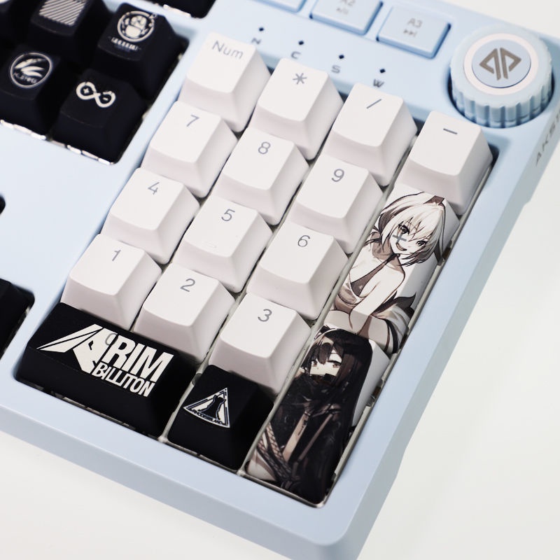Keycap chủ đề Arknights Hình ảnh động Cherry chiều cao PBT Dye Sublimation Truyền ánh sáng keycap 104 phím