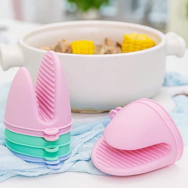 Miếng nhấc nồi silicon chịu nhiệt tốt, miếng lót bắc nồi chống nóng có móc treo, miếng lót tay bắc xoong