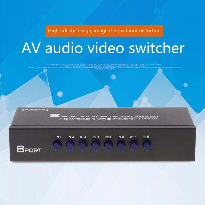 Bộ Chuyển Đổi AV 8 Hướng RCA Ra 8 Trong 1 Cho Đầu DVD STB