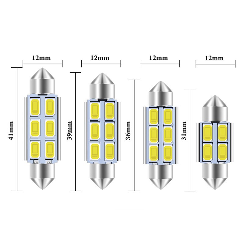 Đèn Led C5w Kevanly Smd 5630 Kích Thước 36mm / 39mm / 41mm Cho Xe Hơi