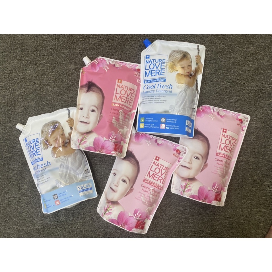 Nước Giặt, Xả Túi Nature Love Mere 1.3 Lít Mẫu Mới Chính Hãng