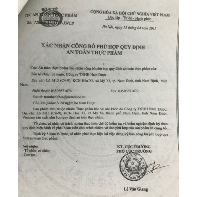 Siro Ho Nam Dược - Bổ phế, long đờm, giảm ho