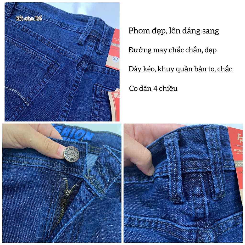 Quần jean nam, quần bò nam ống suông phom đẹp, sang trọng, trẻ trung, co dãn tốt