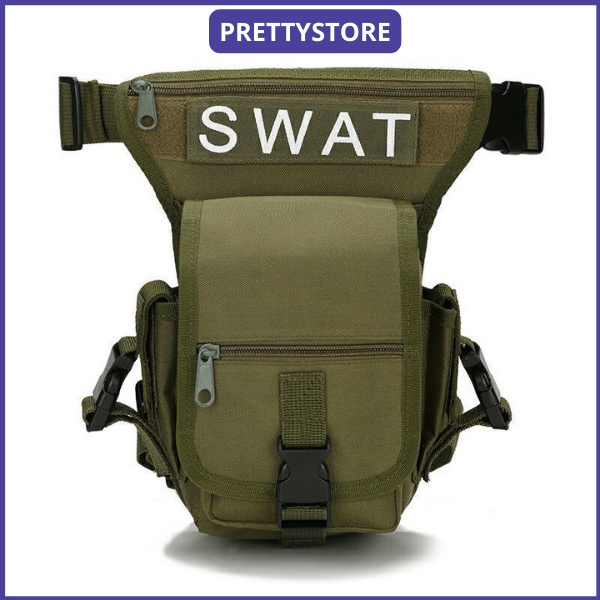 Túi đeo hông, đeo bụng nam Swat  phong cách quân đội vải bố siêu bền chống nước đi chơi đi phượt cực chất