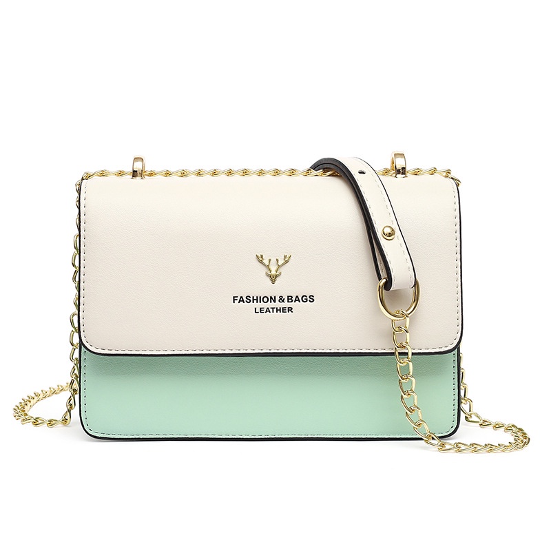 Túi Đeo Chéo Dáng Vuông Nhỏ Phối Màu Thời Trang Cho Nữ