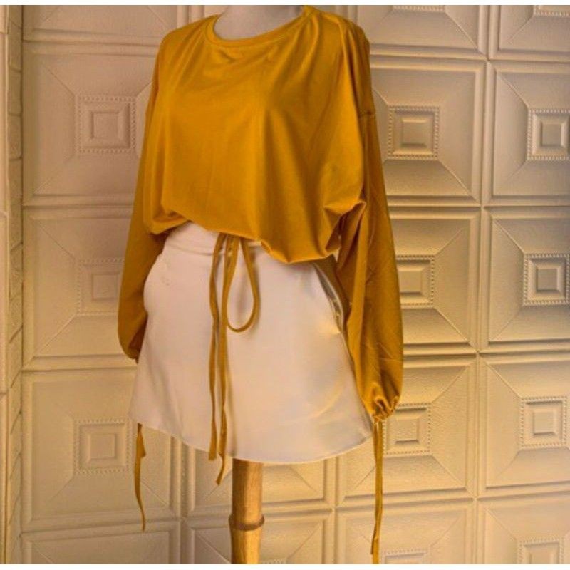 (BIG SIZE) Chân váy chữ A màu trắng có quần trong có túi | BigBuy360 - bigbuy360.vn