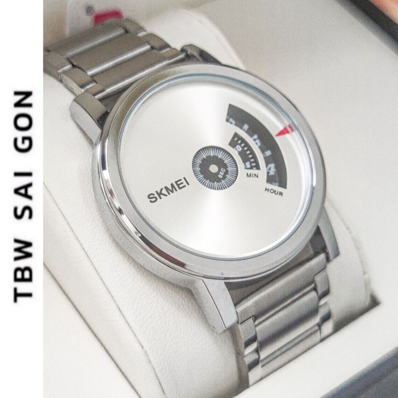 Đồng hồ nam chính hãng SKMEI F130 Dây kim loại thép Kính sáng bóng - Chống nước