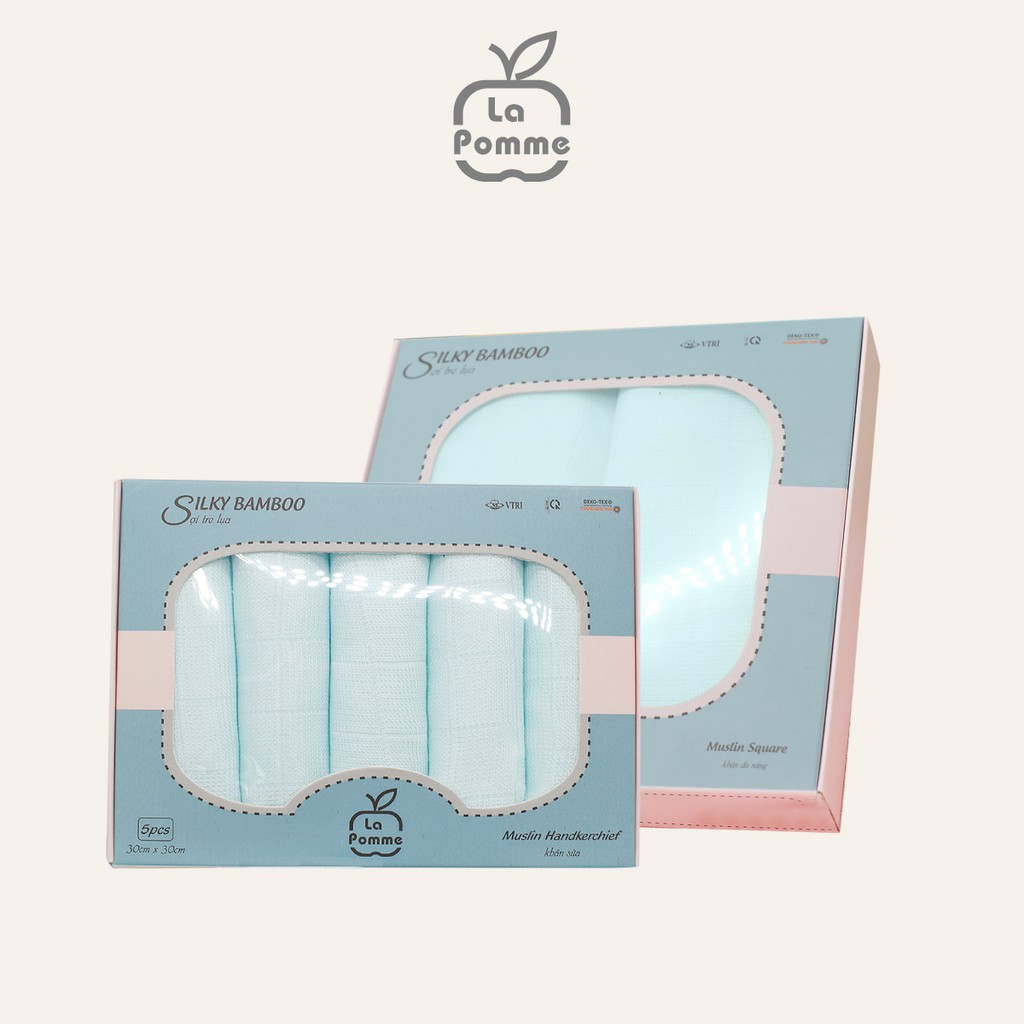 Combo 2 set khăn sợi tre lụa La Pomme