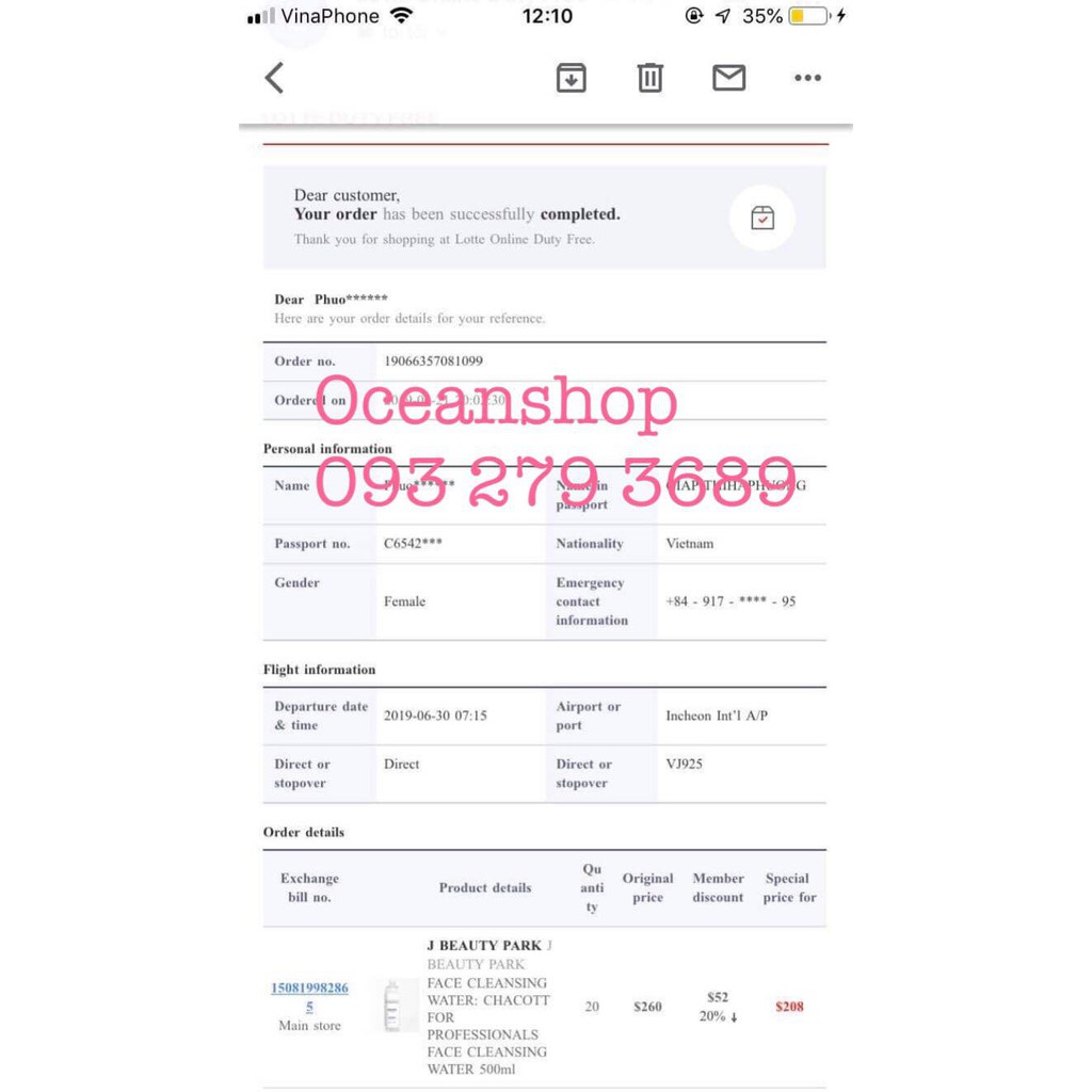 Nước tẩy trang Chacott for Professional 500ml