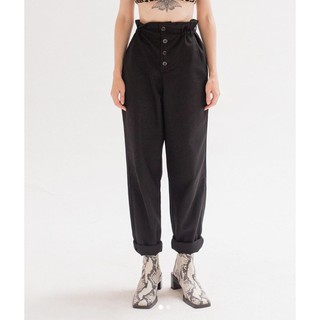 RUFFLE WAIST PANTS - S M