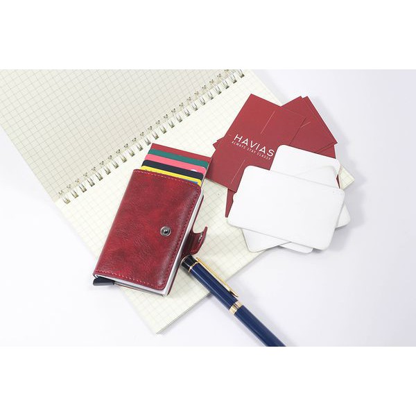 RD HAVIAS ví mini hộp card da tổng hợp nhập khẩu 100%