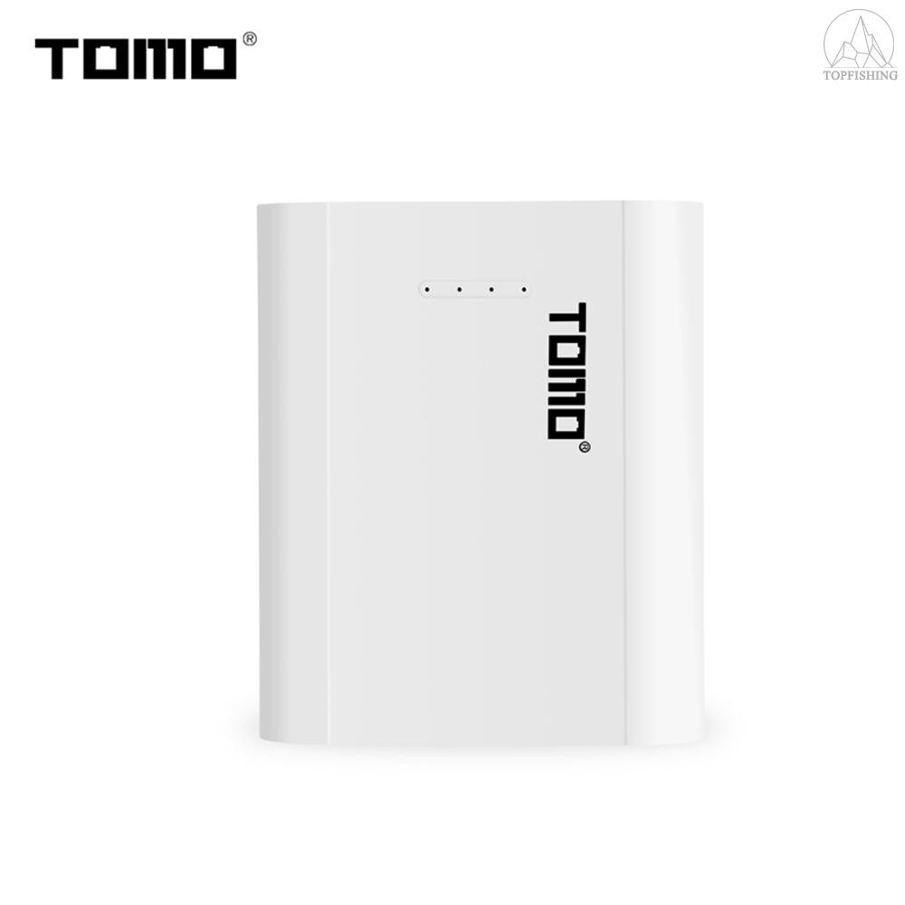 Tfh★TOMO P4 18650 Li-ion Battery Charger Micro USB Input Dual Output Smart Power Bank Portable Charger for Cellphones