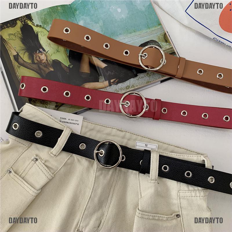 Thắt Lưng Da Khóa Tròn Thời Trang Cho Nữ