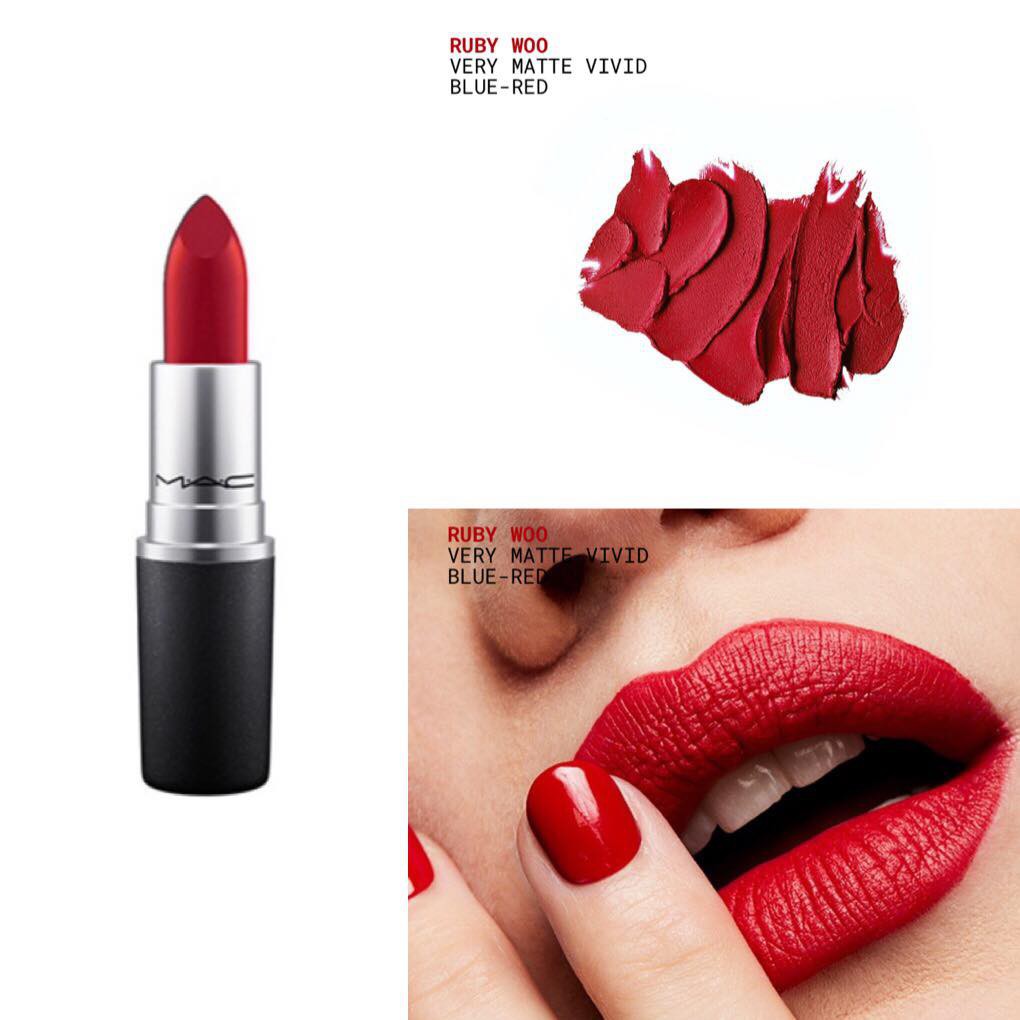 Son Mac Retro Matte Màu Ruby Woo (đỏ trầm) Made in Canada