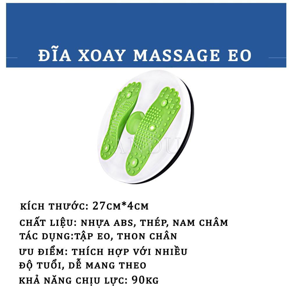 Đĩa Xoay Eo Massage Có Chân Loại 1 Nhựa PP, Bàn Xoay Eo Giữ Dáng Giảm Mỡ Bụng