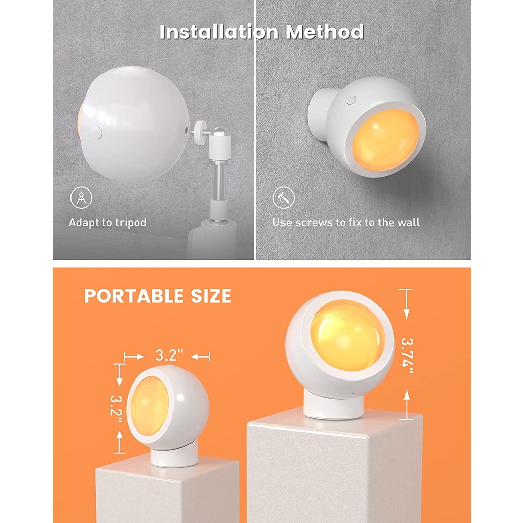 Đèn hoàng hôn Sunset Yeelight - Đèn quay Tiktok 1800mAh, Hỗ trợ chụp ảnh sống ảo, quay video, thiết kế tối giản, nhỏ gọn