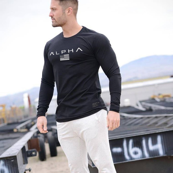 Áo tập GYM nam - Áo dài tay nam Alpha | BigBuy360 - bigbuy360.vn