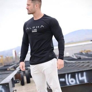 Áo tập GYM nam - Áo dài tay nam Alpha