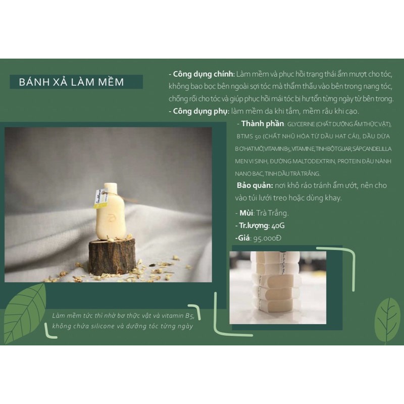 Dầu xả thiên nhiên lành tính làm mềm tóc dạng bánh Nattime phục hồi hư tổn chiết xuất bơ shea B5 - Handmade | Ecobuff | BigBuy360 - bigbuy360.vn