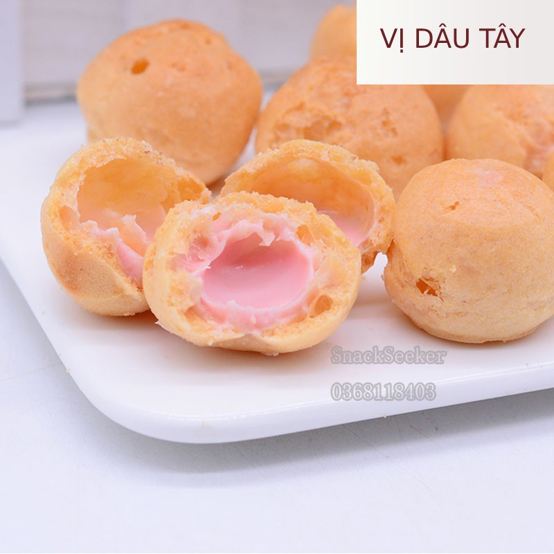 Bánh Su Kem ăn vặt siêu ngon _ SNACK SEEKER😋😋😋_Ăn sáng tiện lợi cho cả nhà-Bánh nhân kem | BigBuy360 - bigbuy360.vn