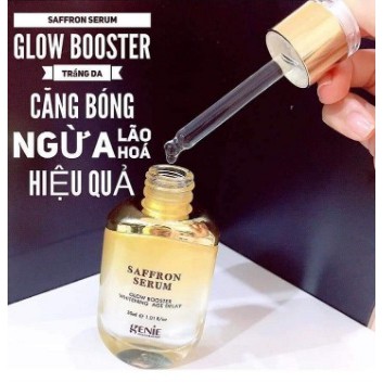 Serum nhuy hoa nghệ tây Genie Saffron Glow Booster Whitening Age Delay trắng da, ngừa lão hóa 30ml