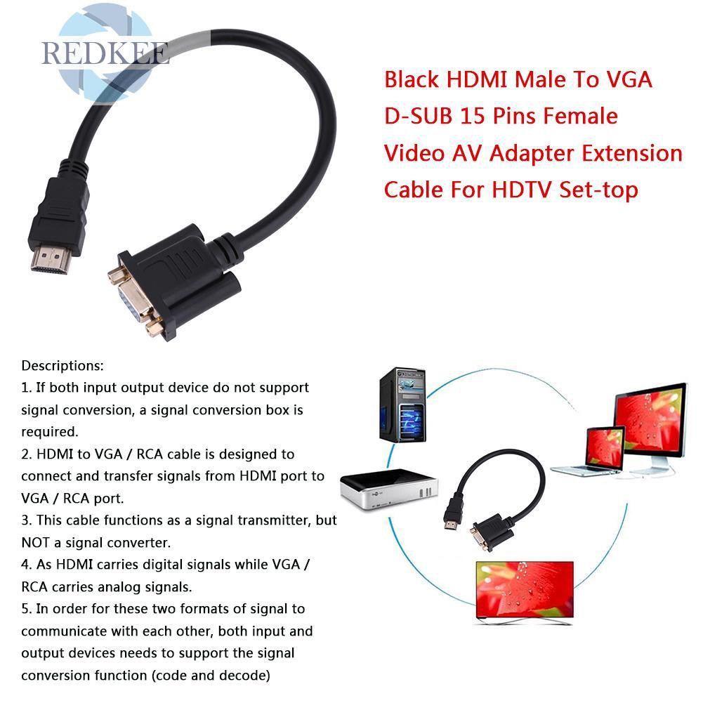 Cáp Chuyển Đổi Hdmi Sang Vga D-Sub 15 Cái Cho Hdtv