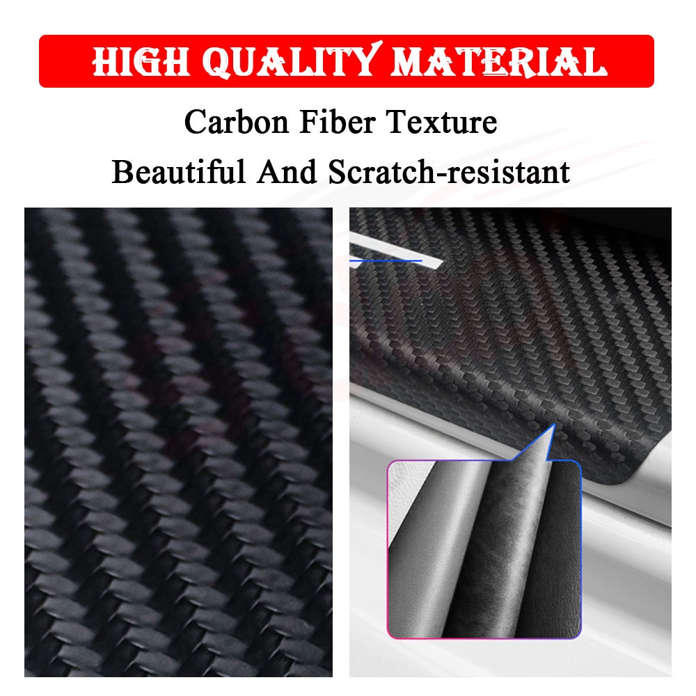 1 Miếng Dán Hình Logo 3D Bằng Sợi Carbon Chống Trầy Trang Trí Cốp Xe Hơi