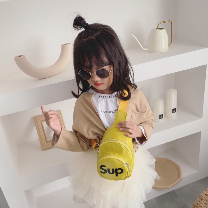 Túi đeo vai cho bé trai bé gái phong cách thời trang da PU cao cấp