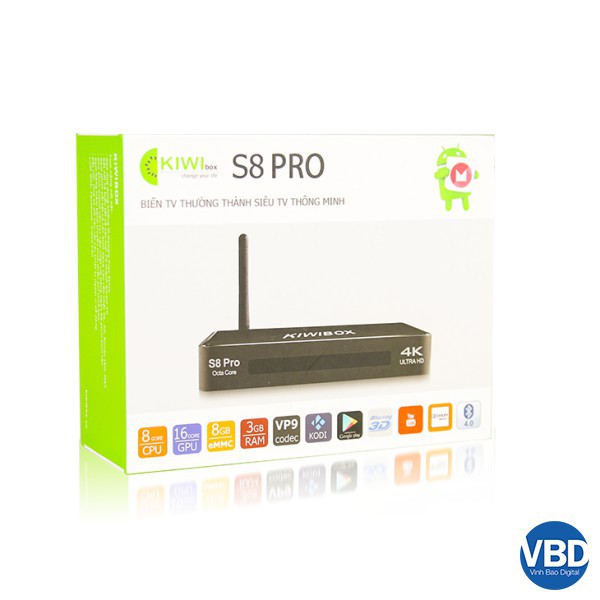 Android Tivi Box - TVbox S8 - Ram 2GB - Android tv box chất lượng 4K siêu đẹp