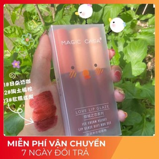 Son MAGIC CASA ⚡️𝐅𝐑𝐄𝐄 𝐒𝐇𝐈𝐏⚡️ Sét 3 Son Kem Siêu Lì