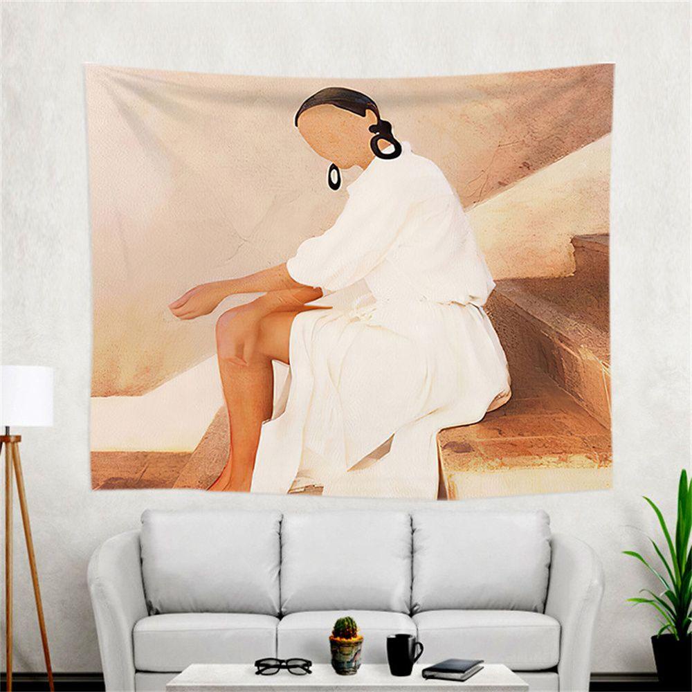 KUNHEV Thảm Vải Treo Tường Trang Trí Phông Nền Kiểu Bắc Âu Dễ Thương